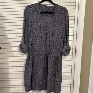 GAP Navy and White Patterned Dress